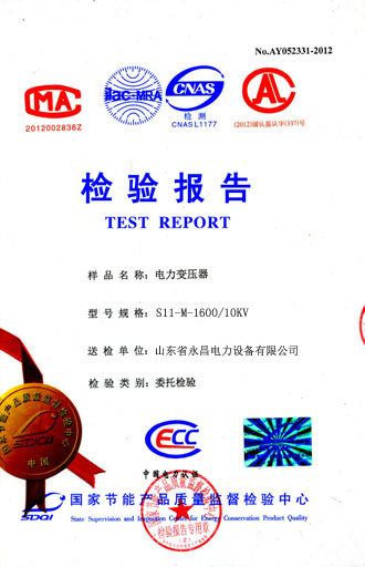 辽阳电力变压器检测合格报告